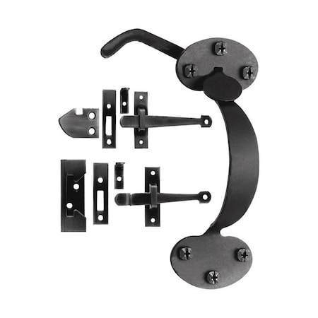 Acorn Mfg Acorn Matte Black Forged Iron Rim Latch AT9BR